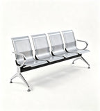 現代銀色鋼架帶扶手排椅 Modern Silver Steel Waiting Chair