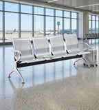 現代銀色鋼架帶扶手排椅 Modern Silver Steel Waiting Chair