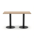 現代茶餐廳淺木色長方形鋼架餐枱 | Modern Wood Dining Table