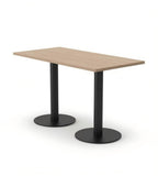 現代茶餐廳淺木色長方形鋼架餐枱 | Modern Wood Dining Table
