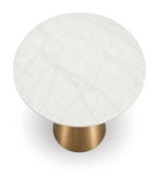 Light Luxury White Sintered Stone Round Dining Table
