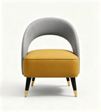 現代輕奢黃灰雙拼梳化 Modern Luxury Two-Tone Yellow and Grey Sofa