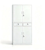 High-end Double-Tier Steel Cabinet with Lock