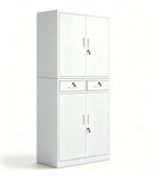High-end Double-Tier Steel Cabinet with Lock