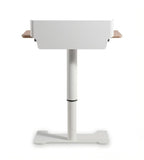 簡約象牙白帶櫃桶升降演講枱 Minimalist Ivory Adjustable Podium