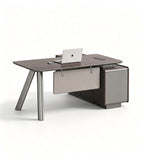 Modern Minimalist Angled-Leg Executive Desk