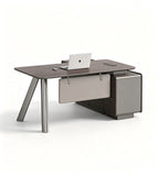 現代極簡斜腳老闆台	Modern Minimalist Angled-Leg Executive Desk
