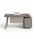 Modern Minimalist Angled-Leg Executive Desk