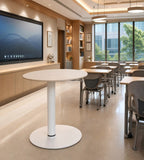 Minimalist Light Wood Adjustable Round Podium