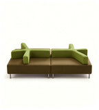 現代創意拼色布藝中島鐵腳辦公梳化 Modern Fabric Island Office Sofa with Metal Legs