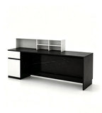 輕奢高級黑白前臺接待台 Luxury minimalist black and white front desk