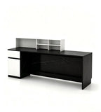 Luxury minimalist black and white front desk