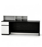 輕奢高級黑白前臺接待台 Luxury minimalist black and white front desk