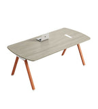 簡約淺木紋長方形帶線盒會議枱 Minimalist Light Wood Conference Table