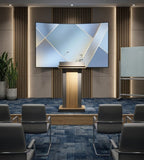 現代淺木色防火板帶鎖講台 Modern Light Wood Podium with Lock