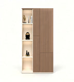 胡桃木色MFC板掩門高身文件櫃 Walnut and Grey MFC File Cabinet