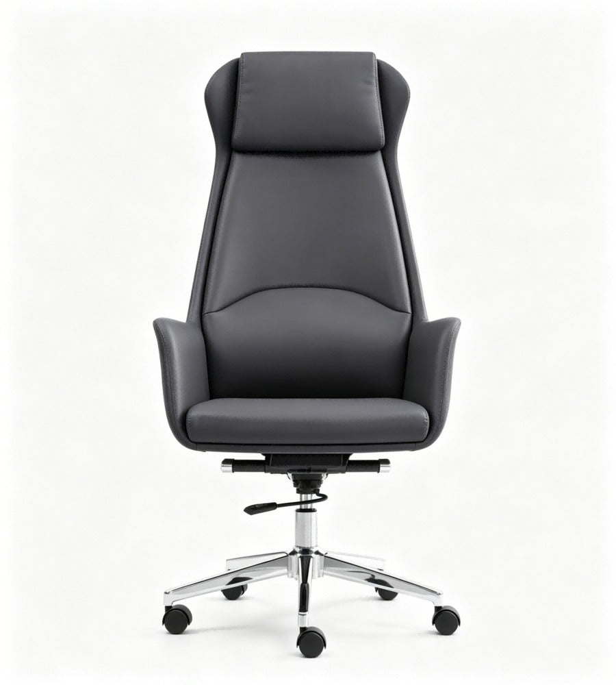 深灰色高背五星腳大班椅	Dark Gray High-Back Five-Star Base Executive Chair
