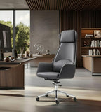 深灰色高背五星腳大班椅	Dark Gray High-Back Five-Star Base Executive Chair