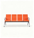 Modern Orange PU Armrest Waiting Chair