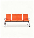 現代橙色PU皮帶扶手排椅 Modern Orange PU Waiting Chair