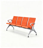 現代橙色PU皮帶扶手排椅 Modern Orange PU Waiting Chair