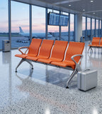 現代橙色PU皮帶扶手排椅 Modern Orange PU Waiting Chair