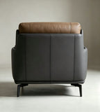 雙色拼皮單人沙發	Dual-Tone Contrast Armchair