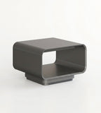 Modern Minimalist Grey Solid Wood Coffee Table with Double Storage