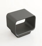 Modern Minimalist Grey Solid Wood Coffee Table with Double Storage