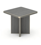 Modern Business Dark Grey Wood Grain Square Consultation Table