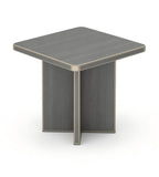現代商務深灰木紋方形洽談枱 Modern Business Dark Grey Square Consultation Table