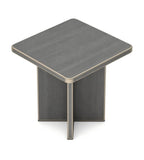 現代商務深灰木紋方形洽談枱 Modern Business Dark Grey Square Consultation Table