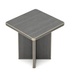 Modern Business Dark Grey Wood Grain Square Consultation Table