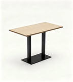 簡約木色鋼架長方形餐枱 Minimalist Wood Rectangle Dining Table