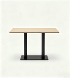 簡約木色鋼架長方形餐枱 Minimalist Wood Rectangle Dining Table
