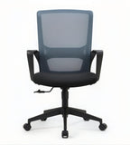 現代藍色網背帶腰托員工椅 Modern Mesh Staff Chair