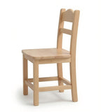 經典歐式原木色實木無扶手幼稚園椅 Classic Solid Wood Kindergarten Chair