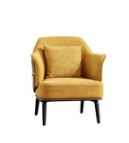 現代黃色PU皮布藝單座位梳化 Modern Yellow PU Fabric Single Sofa