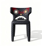 怪獸圖騰菱格休閒椅 Monster Pattern Quilted Lounge Chair