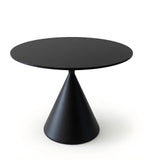 Minimalist Black Sintered Stone Round Office Negotiation Table