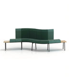 Modern Green Fabric Irregular Sofa with Metal Legs