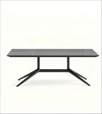 Modern Black Sintered Stone Rectangular Dining Table