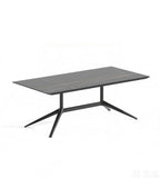 Modern Black Sintered Stone Rectangular Dining Table