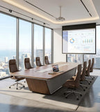 流線型胡桃木會議桌 Streamline Walnut Conference Table
