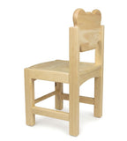 可愛小熊造型原木色實木兒童椅 Cute Bear Solid Wood Kids Chair