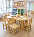 可愛小熊造型原木色實木兒童椅 Cute Bear Solid Wood Kids Chair
