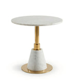 金色不銹鋼大理石圓形會客洽談枱 Gold Marble Round Meeting Table