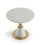 Gold Stainless Steel Marble Round Meeting Table