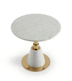 金色不銹鋼大理石圓形會客洽談枱 Gold Marble Round Meeting Table