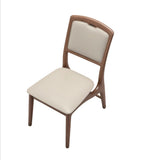 現代白蠟實木PU皮無扶手餐椅 Modern Solid Wood Dining Chair